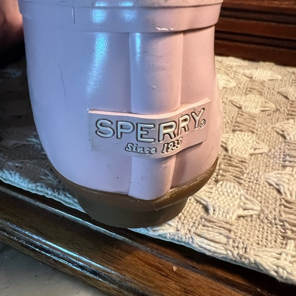 SPERRY Duck Boots in Saltwater Metallic Pink Women's Size 5 - Picture 5 of 7